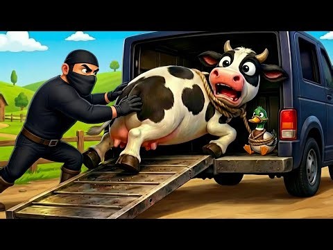 Thief in the Farm😱Every Animal is Gone🐄 Police Officer Saves the Day 👮‍♂️Old MacDonald Farm Story🐄🦒🏇