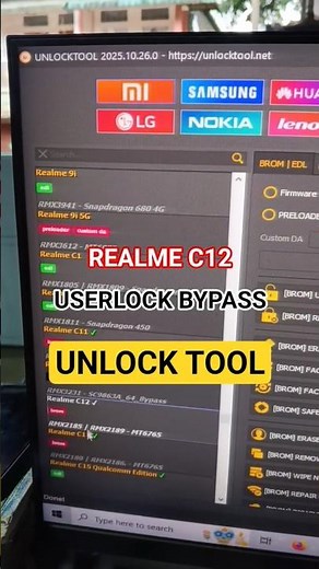 Realme C12 ( RMX2185 ) Userlock And Frp Bypass Unlock Tool 100% Fully Fix #foryou #shorts