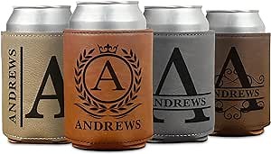 Personalized Can Cooler- Custom Name Monogram Gift - Personalized Can Cooler For Him - Custom Beer Can Sleeve - Beer Can Holder - Personalized Birthday, Anniversary, Father’s Day Gift