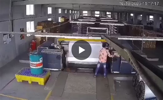 Caught-in/Between Accident: Worker Entangled in Industrial Roller | EHS Rise posted on the topic | LinkedIn