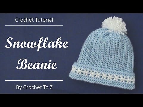 Crochet Snowflake Beanie