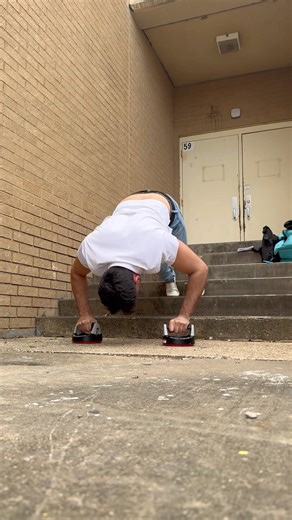 15 Pike Pushups using Perfect Push-up Deficit grips #calisthenics #workout 3.23.26 #pikepushups