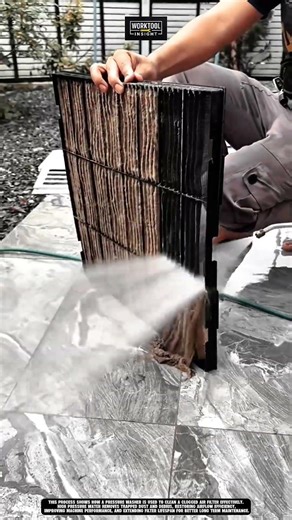 Cleaning Air Filter Using Pressure Washer Tool | Best for Deep Maintenance #tool