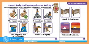 Interactive PDF: Phase 2 Early Reading Comprehension Activity 6