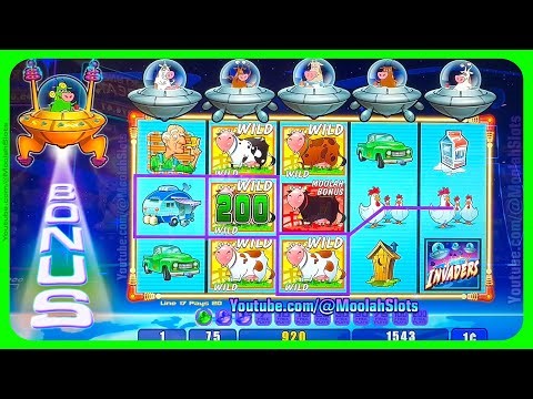 LIVE BONUS!!! FREE GAMES!!! Invaders Attack From the Planet Moolah - CASINO SLOTS