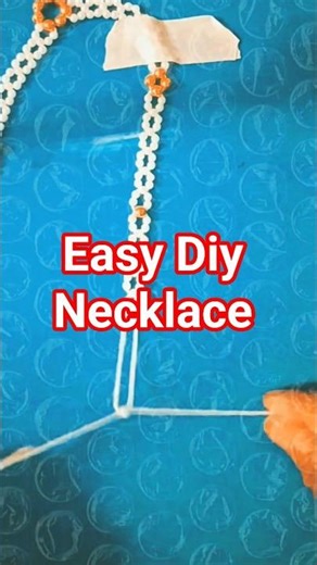 Diy easy making Pearl Necklace #diy #craft #necklace #jewellery