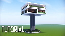 Minecraft: Easy Modern House - Modern Tree House - Best Modern Tutorial - Roof Garden Survival base! Minecraft Map