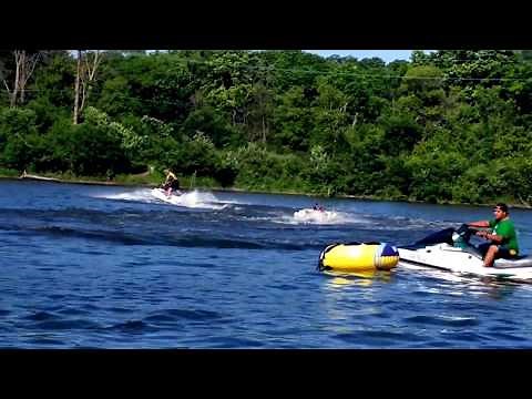 Fox River Jetski pulling a Tube by Yamaha Waverunner VX Jet Ski