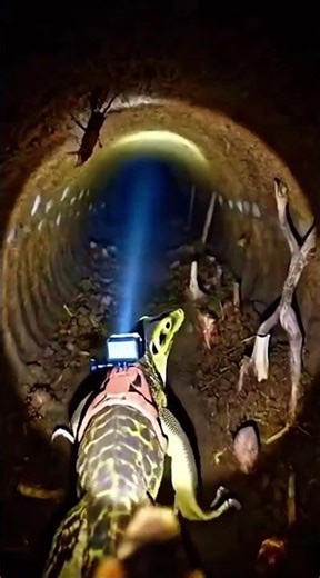 Ground Lizard POV Inside a Hidden Desert Burrow 🦎#animalperspective #animals #discovernature
