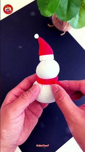 Snowman From Tissue Paper ❄️ Easy & Cute Christmas #diy #christmas