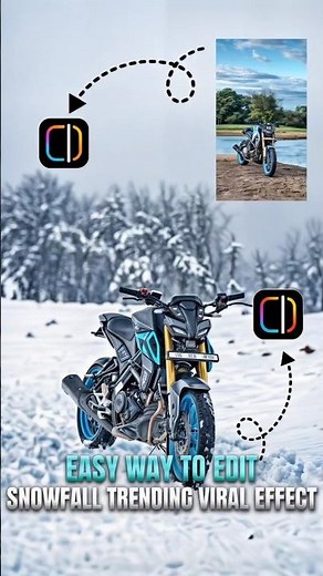 Easy way to edit Snowfall effect ❄️#SnowfallCinematicEffectTutorialo #CinematicEdit #VisualVibes