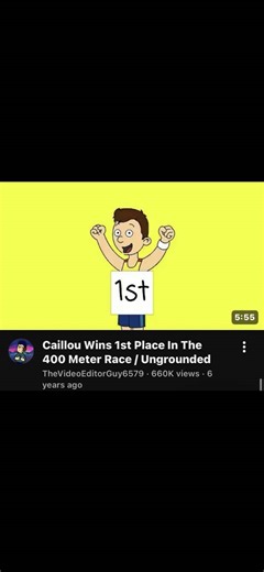 Caillou Wins 1st Place In The 400 Meter Race#fyp#caillou#400meters#goanimate