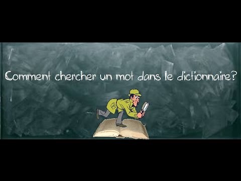 V1- Comment chercher un mot dans le dictionnaire?