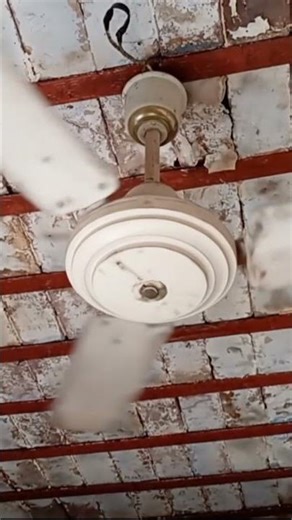 the celling fan falling down.