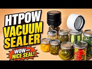 HTPOW Electric Mason Jar Vacuum Sealer Review | Fast, Automatic & So Easy!