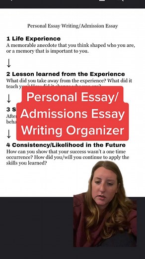 Not sure how to organize your response to an admission prompt? This format can be used for almost any question! #greenscreen #personalessay #personalstatement #admissionessay #essaywriting #writinghelp #essaytips #scholarshipessay