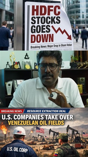 📉🌍 MARKETS IN FOCUS | GLOBAL IMPACT ALERT HDFC stock sees pressure 📉 At the same time, global energy dynamics are shifting as U.S. companies take control of Venezuelan oil fields 👉 What does this mean for Indian markets, banking stocks, crude prices & investor sentiment? 👉 Is this a short-term reaction or a deeper macroeconomic signal? HDFC stock, stock market news, global markets, crude oil impact, US Venezuela oil deal, Indian stock market, macroeconomics, market analysis Tamil, banking s