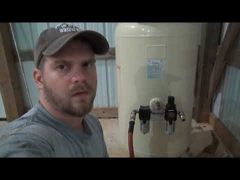 Air compressor filter regulator setup