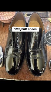 DMS/FAD shoes all finished. It’s struggle in the heat so I bought an air conditioner to keep the room cool. #melting #military #shoes | Parade Polishing & Bulling