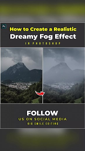How to Create a Realistic Dreamy Fog Effect in Adobe Photoshop #fyp #fypシ #foryou #photomagic #learnontiktok #edits #photo #photoediting #photoedit #photoshop #photoshoptutorial #bigsmileediting
