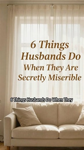 💔 6 Things Husbands Do When They Are Secretly Miserable