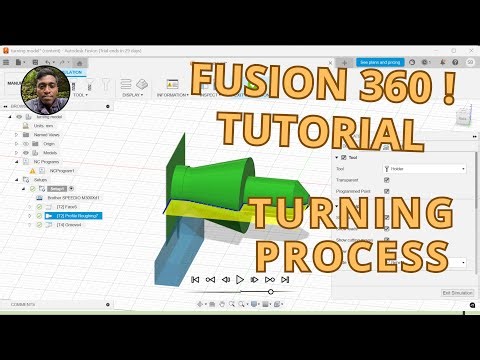 FUSION 360 TUTORIAL : TURNING MACHINING PROCESS