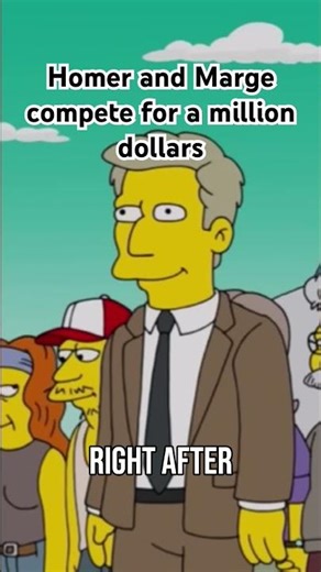 Homer and Marge compete for a million dollars #simpsons #shorts