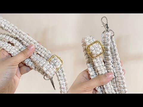 Adjustable Macrame Bag Strap Tutorial using Metal Buckle Connector/Adjuster