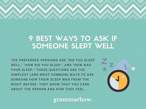 9 Best Ways to Ask if Someone Slept Well
