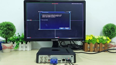 Fuers 1080p 4CH CCTV DVR Recorder with 500G Hard Drive,Human Detection 4 Channel H.265+ Hybrid 6-in-1 Home Surveillance Wired DVR for HD-CVBS TVI CVI XVI AHD IP Analog Security Camera, Remote Access