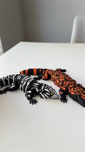3D Printed Articulated Lizard: Gila Monster & Tegu Reptile Toys - Etsy Canada