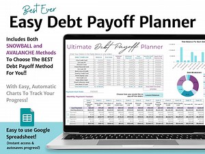 Debt Payoff Spreadsheet for Google Sheets | Easy Debt Tracker, Debt Planner, Debt Snowball Calculator, Debt Pay off Tracker, Debt Payment - Etsy