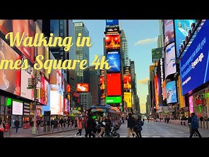 Walking Through Times Square NYC – The Heart of New York City in 4K