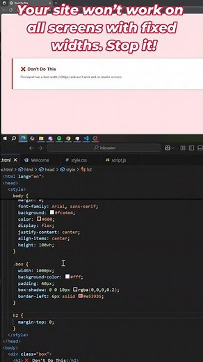 How to Make Your Website Fit All Screen Sizes with HTML & CSS 📱💻 (Stop Doing This!)