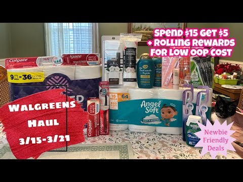 WALGREENS HAUL 3/15-3/21 | SPEND DEALS + ROLLING REWARDS FOR LOW OOP COST
