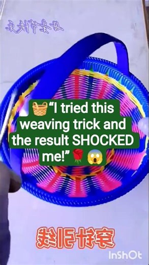 🧺🌿Beautiful Basket Design Using Simple Weaving Steps!🔥🔥#trending #viral #art #craft #diy #gift
