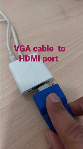 How to connect projecter or VGA monitor in Laptop via HDMI port