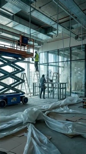 Watching this Office Lobby Build is Surprisingly Satisfying 🏗️