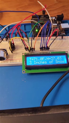 Building a weather station with snow depth sensor. #electronics #arduino