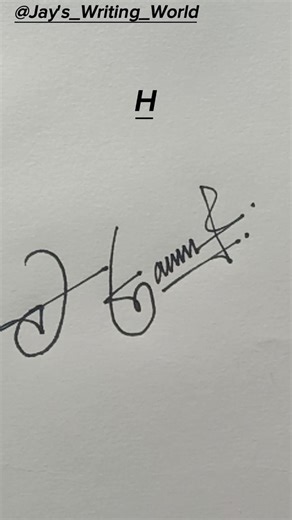 How to sign the letter 💥💥 H 💥💥