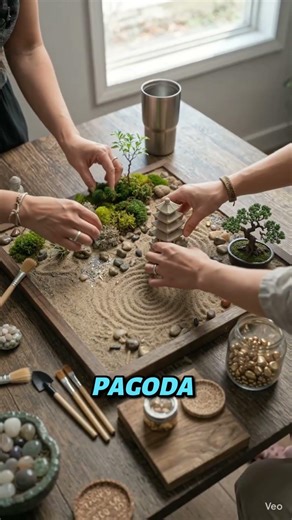 Transform a Messy Table into a Satisfying Zen Mini Garden! 🌿🪨✨#shorts #art #diy #satisfying