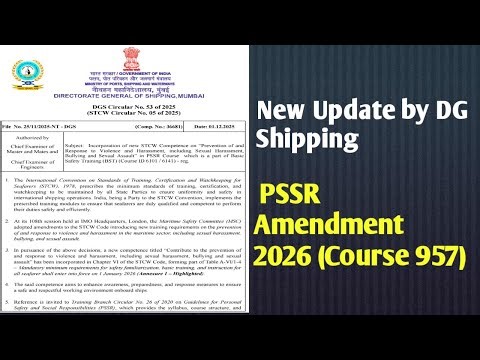 Dg shipping New update || DGS Circular No. 53 of 2025