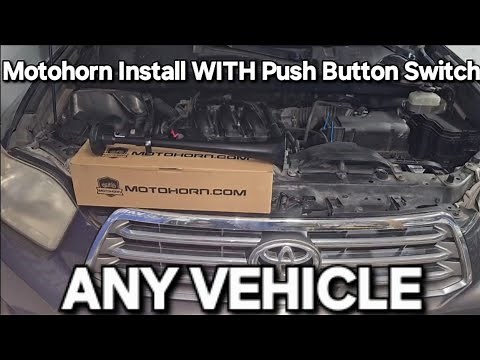 MOTOHORN Install using push button momentary switch on any vehicle ( with a clear diagram)