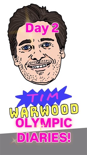 Tim Warwood on Instagram: "Day two was boring at the Olympics. Fell over an open dishwasher draw. Met the @nbcsports crew and @jennyjonessnow ARRIVED. WHOOOP! #timsolympicreels #behindthescenes #olympics2026"