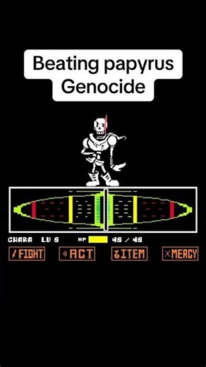 Beating papyrus genocide #undertale #popular #deltarune #shorts #viral #viralvideo