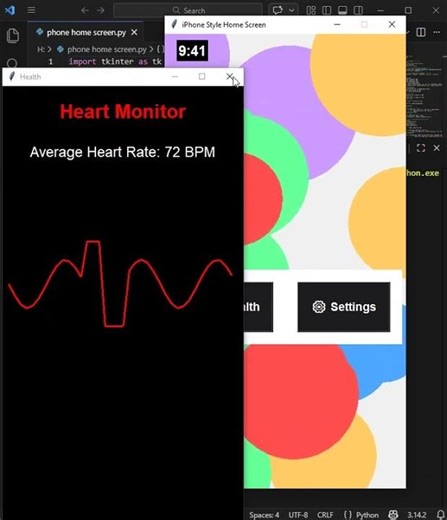 PHONE HOME SCREEN #coding #homescreencoding #phone #python