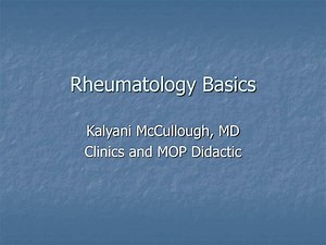 Rheumatology Basics - SlideServe
