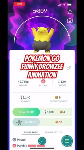 Pokemon Go funny Drowzee animation #pokemon