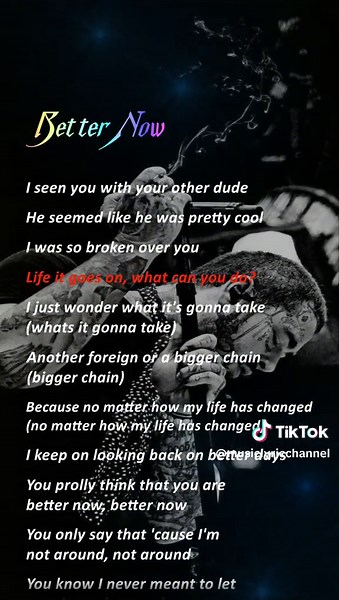 Better Now - Post Malone Lyrics Video