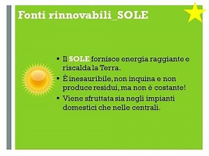 Energia solare - Classi 3^